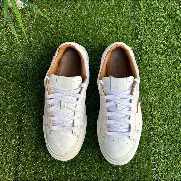 TORY BURCH Ladybug Sneaker Color: White / White / White women size 6.5 - Picture 12 of 17